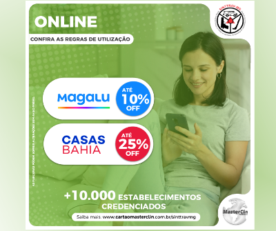 CARTÃO MASTERCLIN: Aproveite até 25% de desconto online para nossos associados