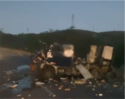 Carro-forte fica destruído após ser explodido em tentativa de assalto na Bahia