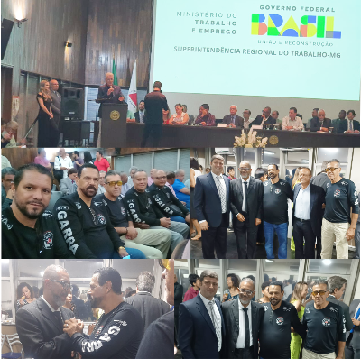 Diretores do SINTTRAV presentes na posse do novo Superintendente Regional do Trabalho MG