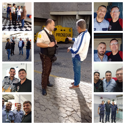 TRABALHO DE BASE nas empresas Prosegur e Protege Belo Horizonte, Brinks Ipatinga e Uberaba