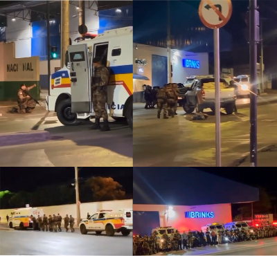 Polícia Militar realiza simulado de combate a crimes contra base de transporte de valores em Montes Claros
