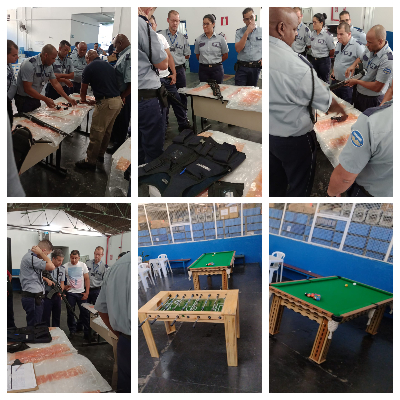 Treinamento de armamento. Lazer e trabalho na Transportadora de Valores Brinks