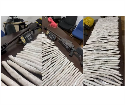 Dinamites e arma .50 pertencentes à quadrilha de ataque a carro-forte, foram apreendidas pela Polícia Civil na zona rural de Condado/PE