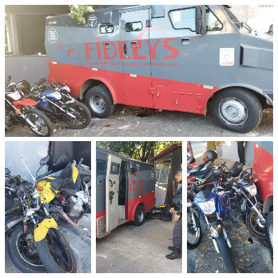 Carro-forte perde freio e bate em motos no Prado, em Belo Horizonte 
