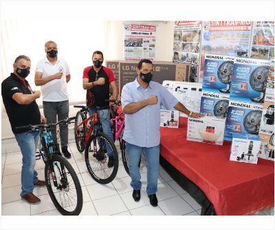 MOTOS – BICICLETAS – TVs e MUITO MAIS – LIVE SORTEIOS DE BRINDES SINTTRAV-MG