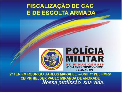 FISCALIZAÇÃO DE CAC E DE ESCOLTA ARMADA