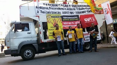Ato público contra a Terceirização e sucateamento do MTE. 