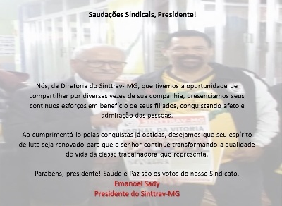 Homenagem de aniversário ao Presidente José Calixto