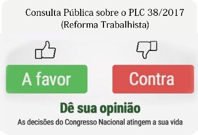 VOTE NÃO! Para a reforma trabalhista. 