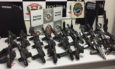 Polícia apreende em SP arsenal com 31 pistolas, fuzis e metralhadoras
