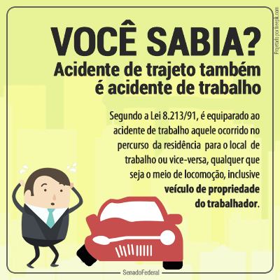 Desembargador esclarece sobre acidente de trabalho no trajeto a residência 