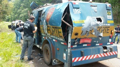 Assalto a carro forte em Bituruna sul do Paraná