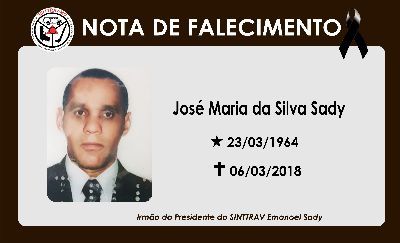 NOTA DE FALECIMENTO