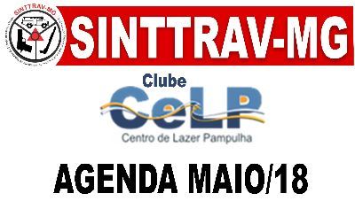 AGENDA MÊS DE MAIO 2018 CLUBE CELP
