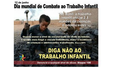 Dia mundial de Combate ao Trabalho Infantil