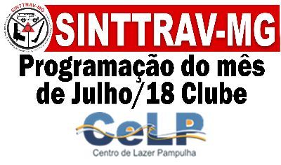 AGENDA MÊS DE JULHO 2018 CLUBE CELP