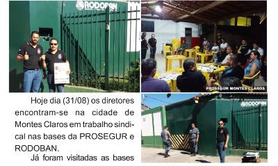  SINTTRAV/MG CONTINUA FISCALIZANDO AS BASES DAS EMPRESAS DE VALORES EM MG
